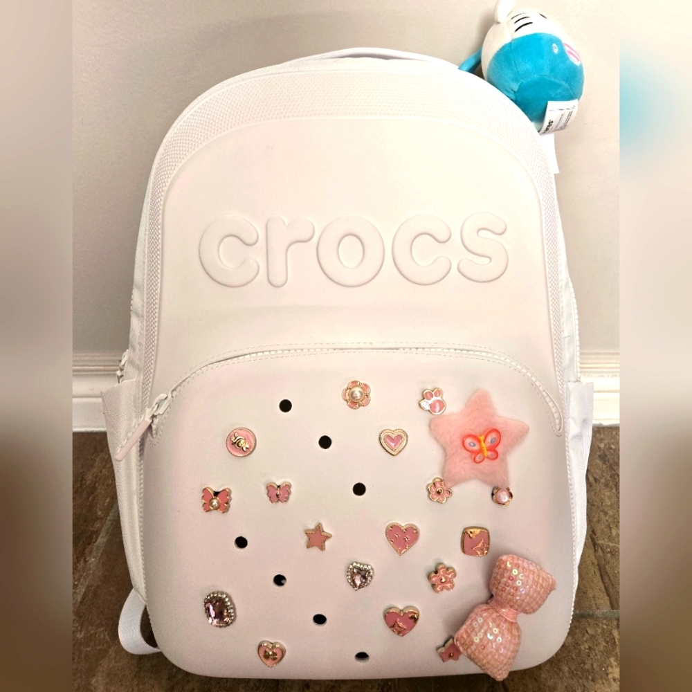 Brand new with out tags CROCS backpack in white.